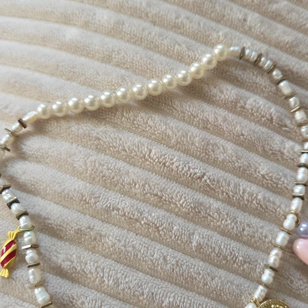 Handmade Pearl Charm Necklace - Picture 3 of 7